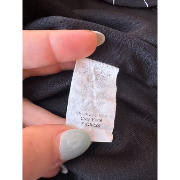 y2k Black White Striped Romper MADE IN USA Size Small - Picture 5 of 5